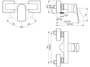 Erw-Duschmischer Ceralife C Chrom